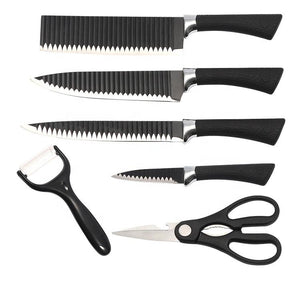 2285 stainless steel knife set with chef peeler and scissor 6 pieces