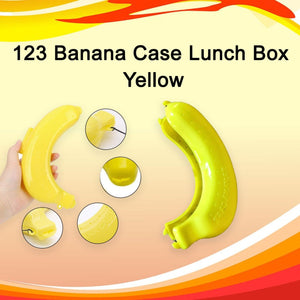 banana case lunch box protector container holder carrier storage yellow