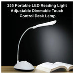 portable led reading light adjustable dimmable touch control desk lamp