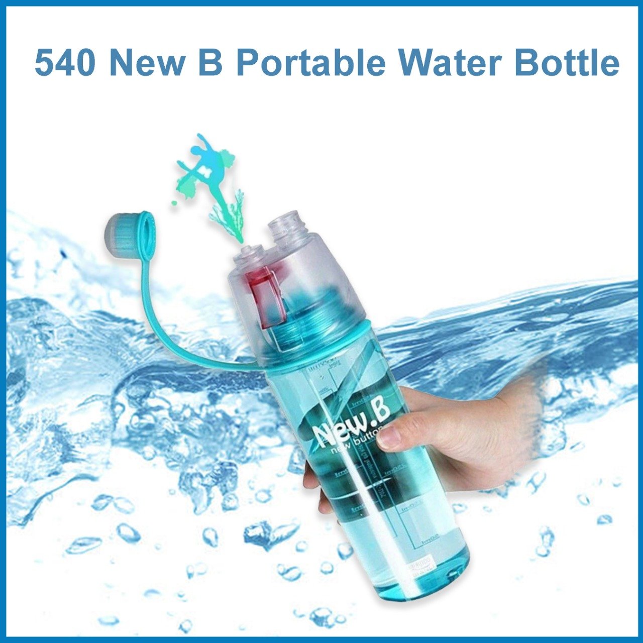 new b portable for outdoor cycling camping hiking spray with water bottle