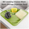 washing strainer wash basin storage organizer rack