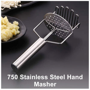 750_stainless steel hand masher mash for dal vegetable potato baby food pav bhaji