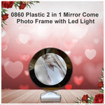 ambitionofcreativity in plastic 2 in 1 mirror come photo frame with led light