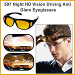 men night vision driving anti glare eyeglasses hd vision wrap arounds glasses