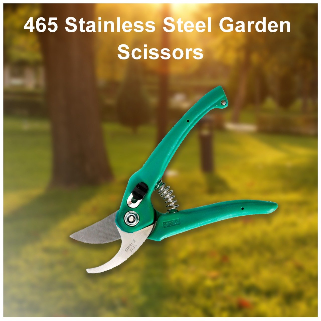 stainless steel gardening tool set with garden scissors pruning seeds flower cutter and grass cutter 18cm multicolour