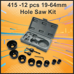 ambitionofcreativity in professional power tool 12 pcs hole saw kit with 19 64mm metal alloys wood cutting set