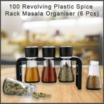 ambitionofcreativity in spice rack premium multipurpose revolving plastic spice rack masala organiser 6 pcs set