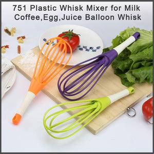 751_plastic whisk mixer for milk coffee egg juice balloon whisk