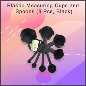 ambitionofcreativity in plastic measuring cups and spoons 8 pieces black