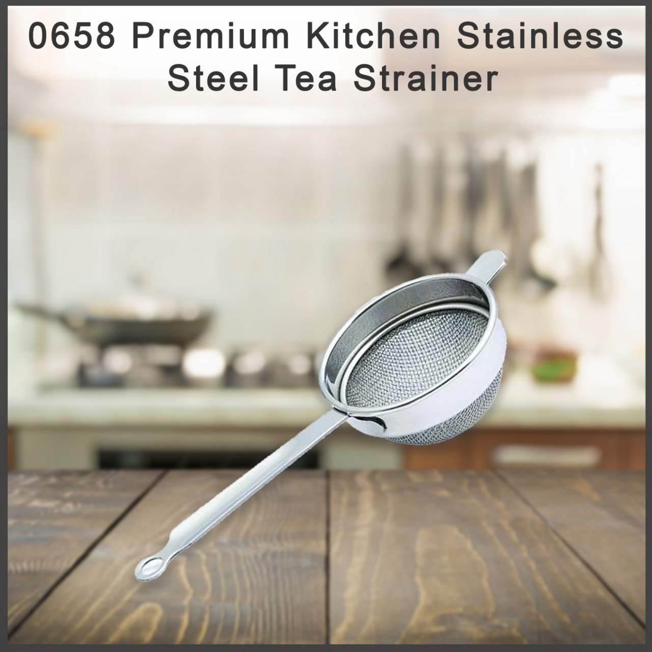 0658 premium kitchen stainless steel tea strainer