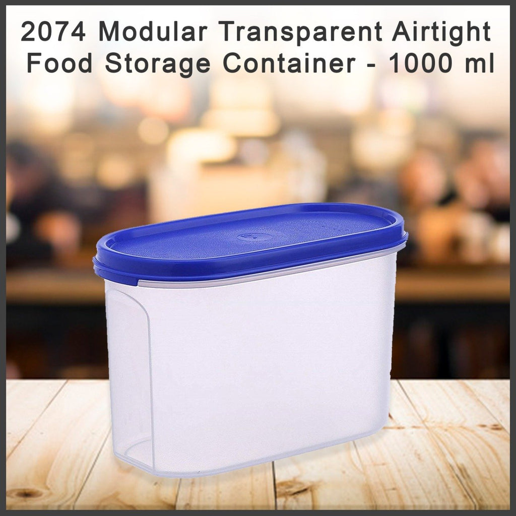 2074 modular transparent airtight food storage container 1000 ml