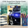 0780 SuperCars Design Exam Clipboard/Pad - Ambitionofcreativity.in - Stationery - Ambitionofcreativity.in