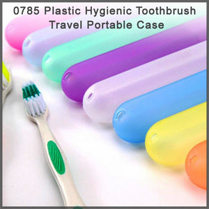 0785 plastic hygienic toothbrush travel portable case 4 pcs