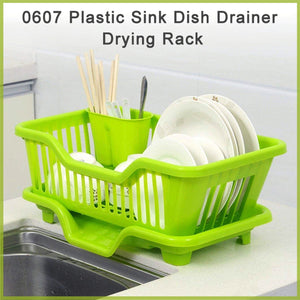 plastic kitchen sink dish drainer drying rack washing holder basket random colour