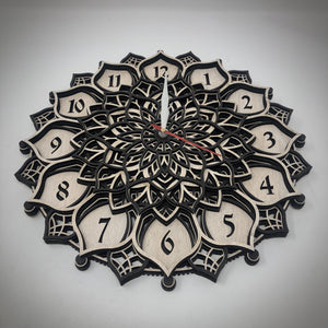 Baroque Style Multilayered Mandala Wall Clock