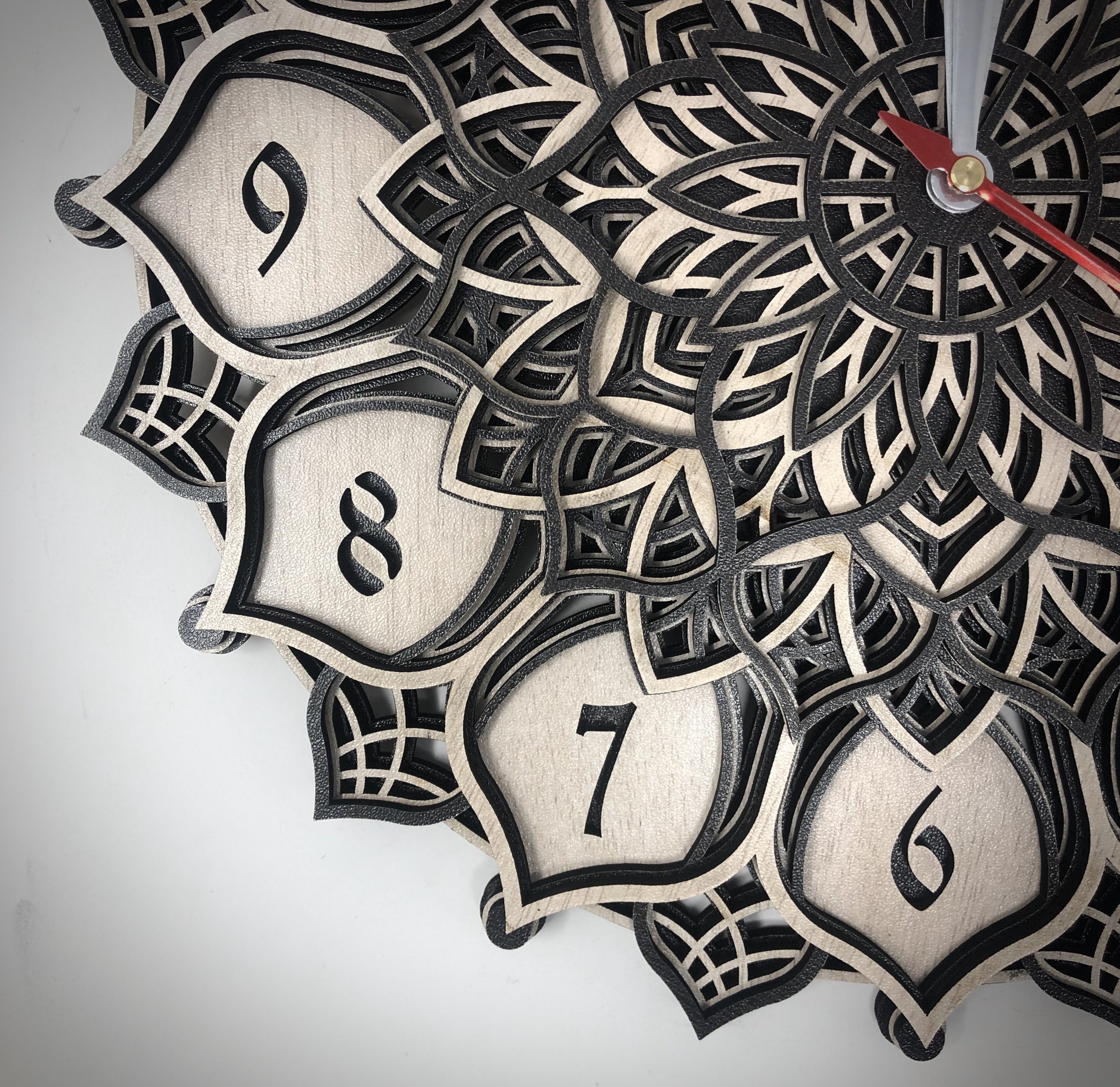 Baroque Style Multilayered Mandala Wall Clock