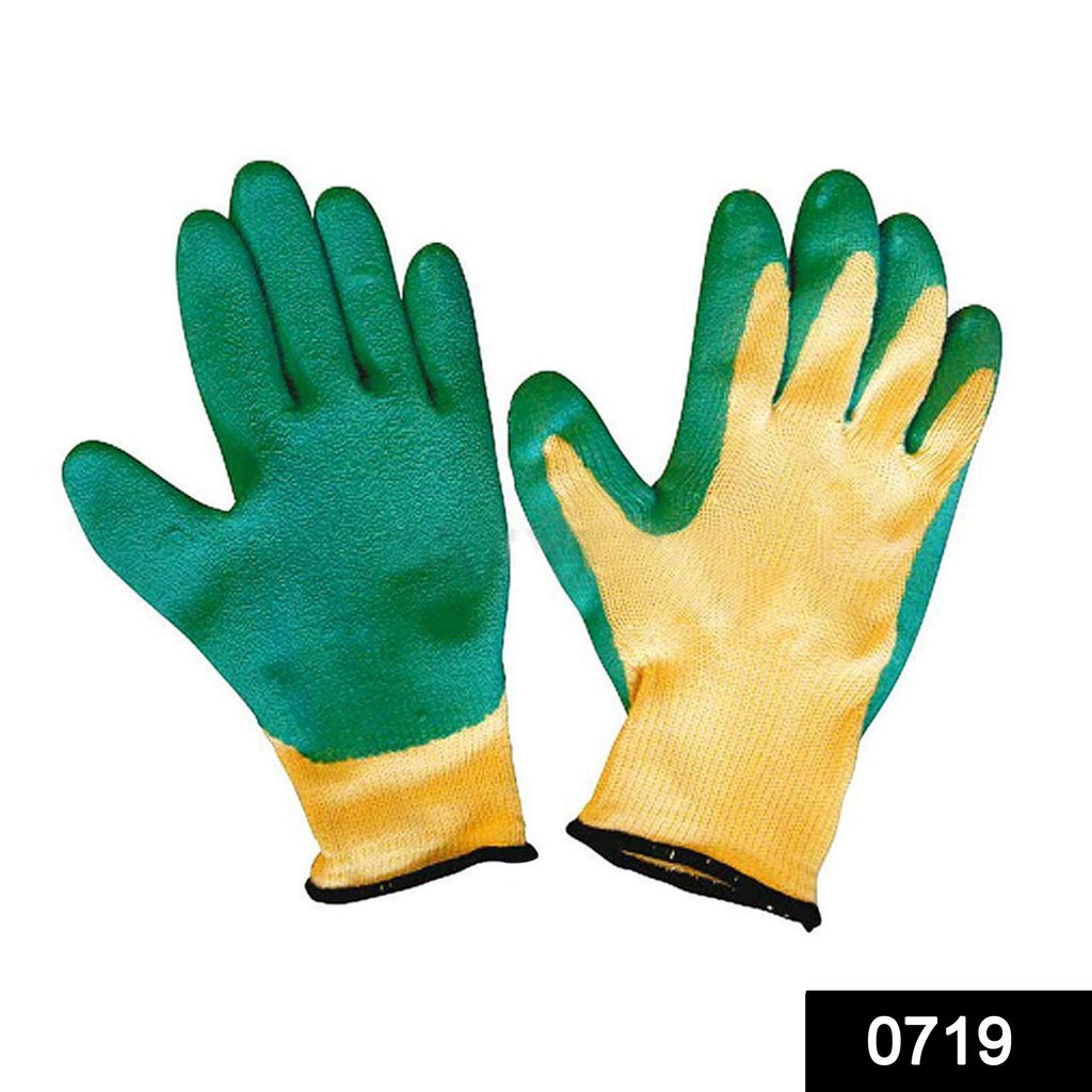 falcon rubber garden gloves green and yellow