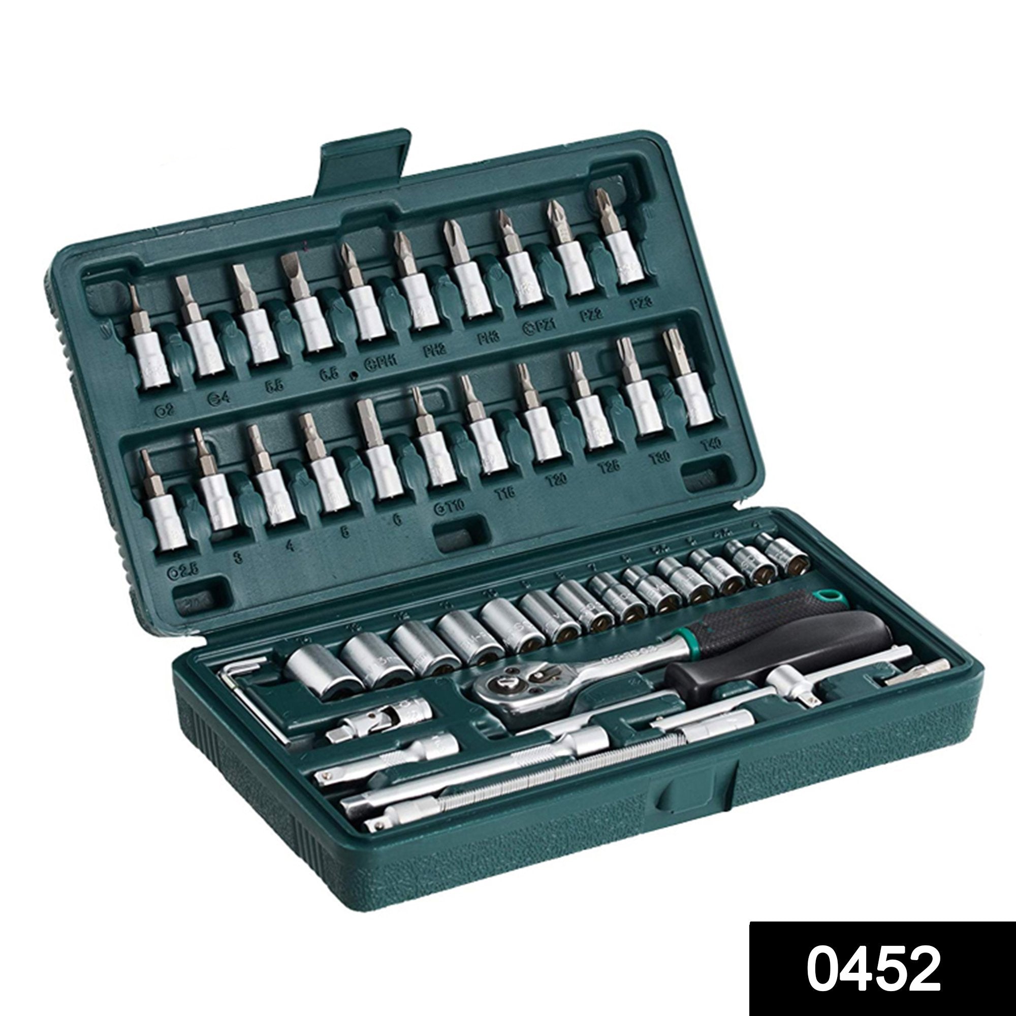 ambitionofcreativity in combination tool kit metal 1 4 socket set black 46pcs