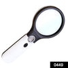 449 handheld reading magnifier glass 3x 45x with 3 led lights for reading maps watch repair
