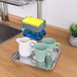 1264 2 in 1 liquid soap dispenser on countertop with sponge holder