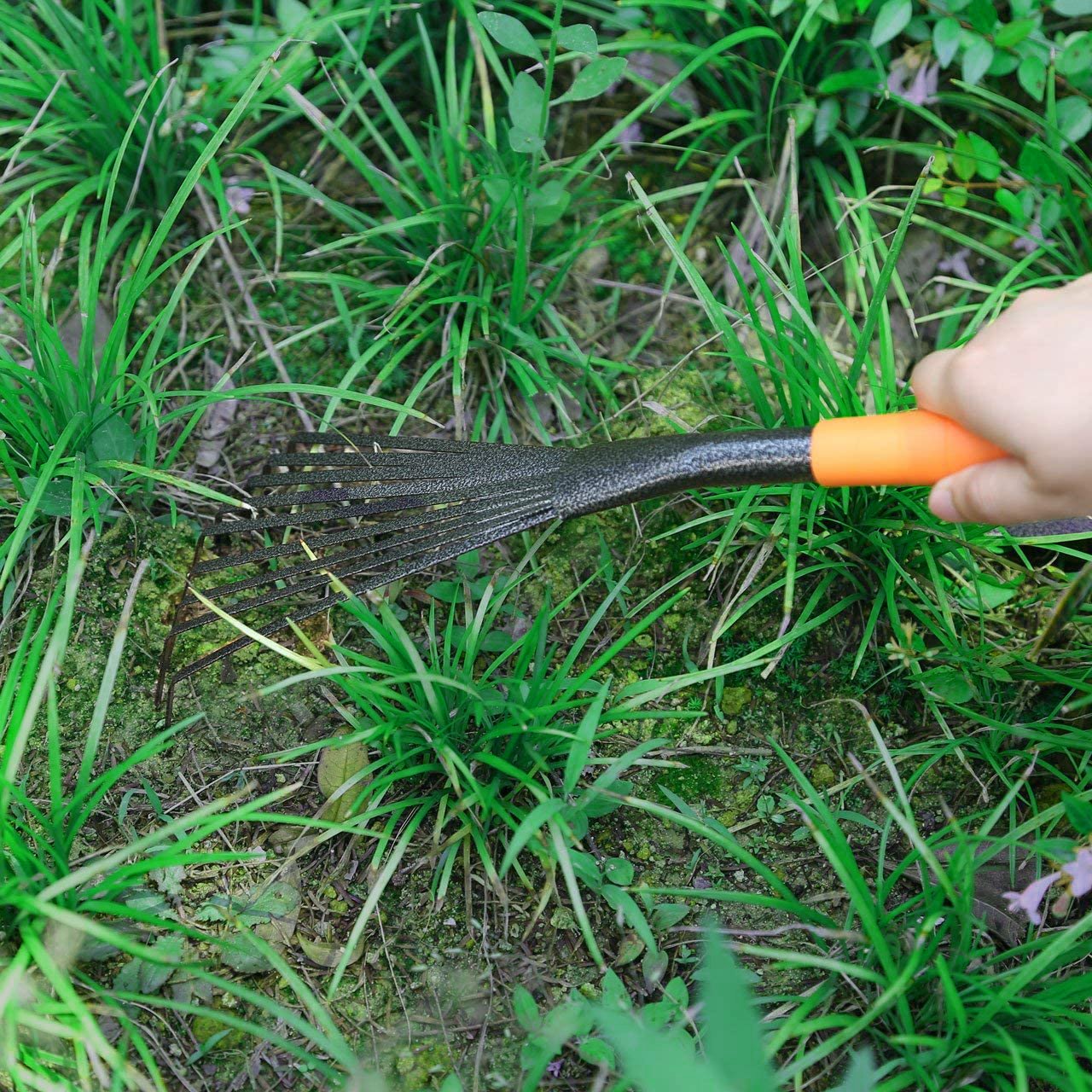 0554 teeth rake garbage clean up fork digger excavator for gardens and planting