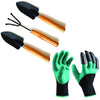 Ambitionofcreativity.in Gardening Hand Cultivator, Big Digging Trowel, Shovel & Garden Gloves with Claws for Digging & Planting