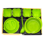 2329 stain resistant flora pudding set set for kitchen set of 7