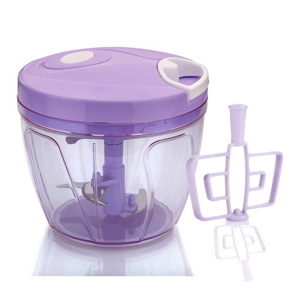 2180 2 in 1 handy vegetable chopper cutter with ss blades purple 1 ltr