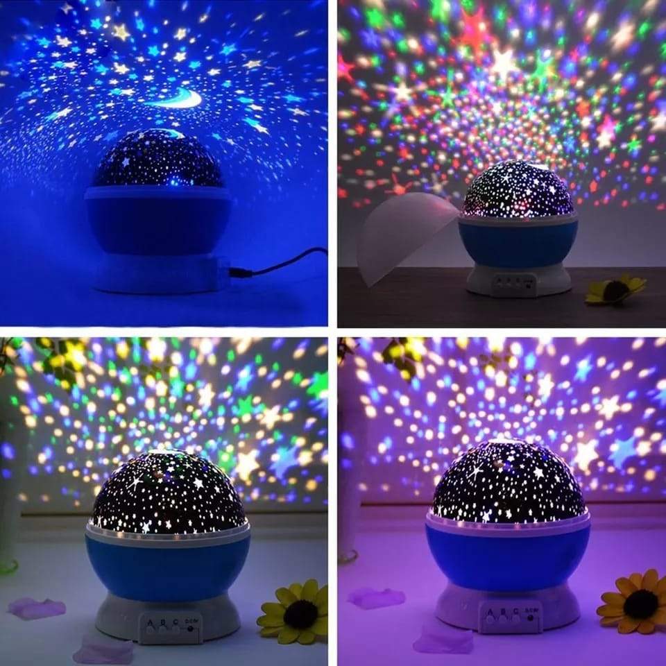 1234 colour changing good night star master rotating projection night lamp