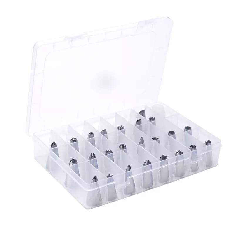 0812 cake decorating kit with reusable plastic couplers piping nozzle set