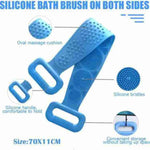 1302 silicone body back scrubber double side bathing brush for skin deep cleaning