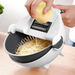 2161 10 in 1 multifunctional vegetable fruits cutter slicer shredder with rotating drain basket