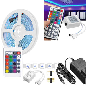 Waterproof RGB Remote Control Color Changing LED Strip Light (5-Meter)