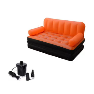 5 in 1 Foldable Inflatable Multi Function Double Air Bed Sofa Chair Couch Lounger Bed Mattress with Air Pump