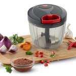ambitionofcreativity in manual food chopper compact powerful hand held vegetable chopper mincer blender easy spin cutter
