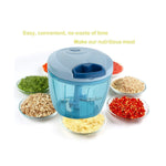ambitionofcreativity in manual food chopper compact powerful hand held vegetable chopper mincer blender easy spin cutter