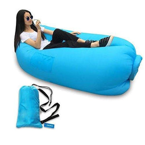 camping lounger sofa inflatable lamzac hangout sleeping bag beach lazy air bed