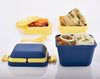 2144 airtight lunch box set of 3 compartment with handle push lock