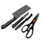 2240 stainless steel kitchen tool set butcher knife standard knife peeler and kitchen scissor 4 pcs