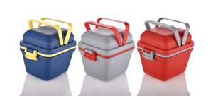 2144 airtight lunch box set of 3 compartment with handle push lock