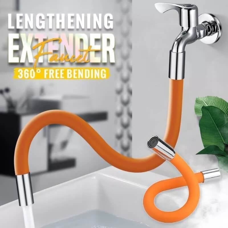 360 Degree Adjustable Faucet- Foaming Extension Tube / Sink Drain Extension Tube Faucet Lengthening Extender for Bathroom or Kitchen