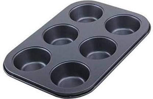 2210 non stick reusable cupcake baking slot tray for 6 muffin cup