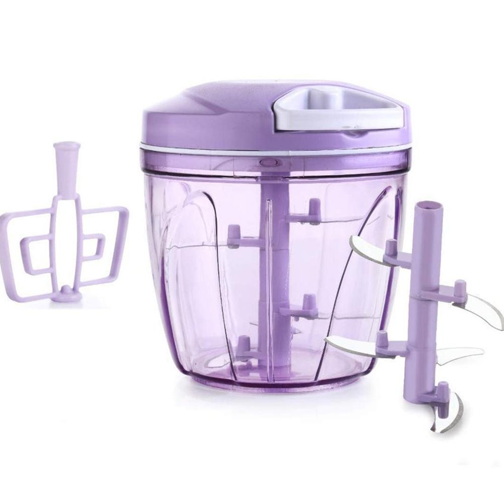 2180 2 in 1 handy vegetable chopper cutter with ss blades purple 1 ltr