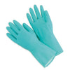 0663 - Flock line Reusable Rubber Hand Gloves (Green) - 1pc