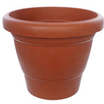 0838 garden heavy plastic planter pot gamla brown pack of 1