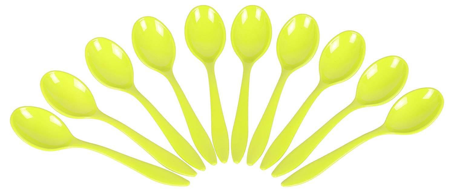 ambitionofcreativity in fancy spoons set of 10 units plastic spoons colourful spoons purple