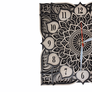 Spendid Flower 3D Multilayered Mandala Wall Clock