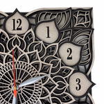 Spendid Flower 3D Multilayered Mandala Wall Clock