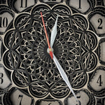 Convoluted 3D Multilayered Mandala Wall Clock