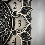 Tortuous 3D Multilayered Mandala Wall Clock